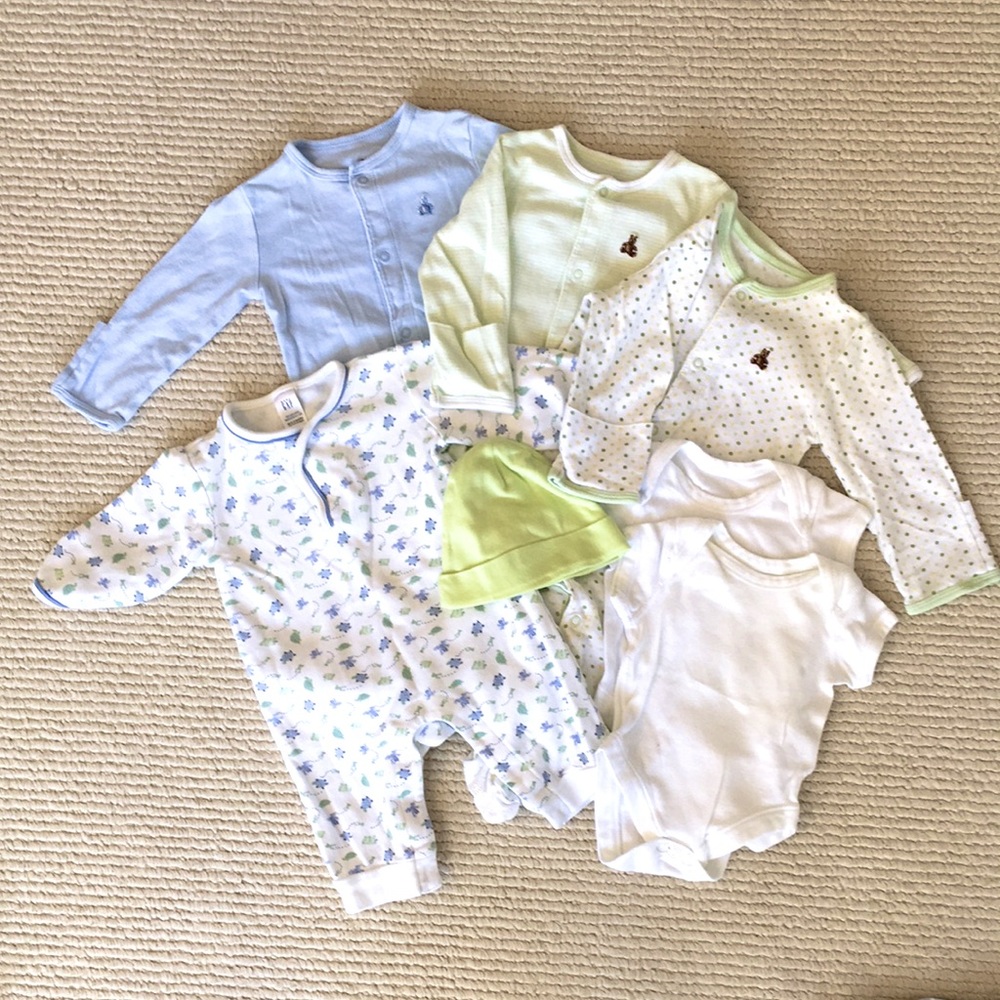 Baby Gap onesies group.